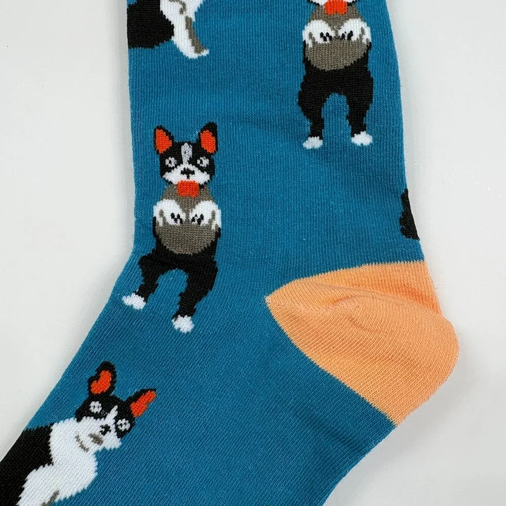 French Bulldog - Colorful -Women's 5 Pack -Crew Socks - OS - NWT